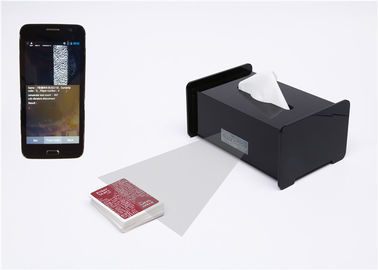 Tissue Box Camera Skaner do karty pokerowej, hazardowe kody kreskowe oznaczone karty oszukujące urządzenia